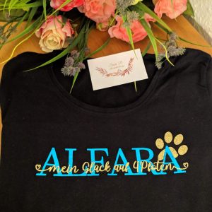 T-Shirt mit Hund-/Katzen-Name personalisiert