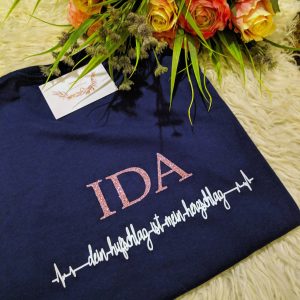 Shirt mit Pferdeamen auf dem Rücken und Silhouette vorne