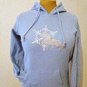 Pferd Silhouette & Schneeflocke Hoodie