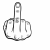 Stinkefinger Mann